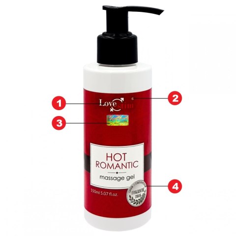 HOT ROMANTIC 150ml ROZGRZEWAJĄCO STYMULUJĄCY ŻEL DO MASAŻU