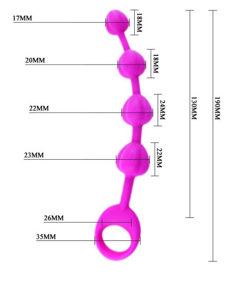 Hipoalergiczne koraliki analne Silikon Medyczny