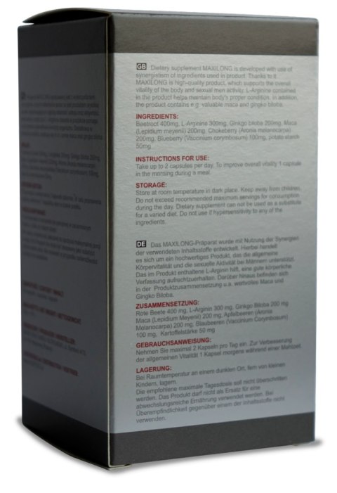 SUPLEMENT DIETY MAXILONG 60 KAPSUŁEK