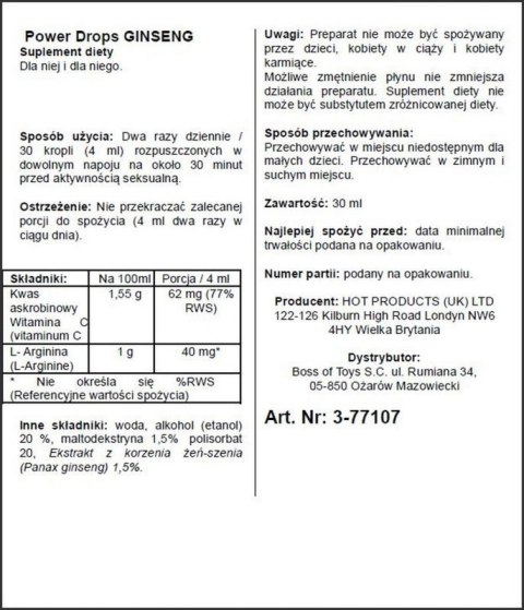 Supl.diety-Men Power Ginseng Drops 30ml