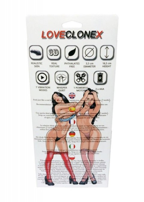 Proteza-ATENA Strap On-LOVECLONEX 6,5""""""""-vibration
