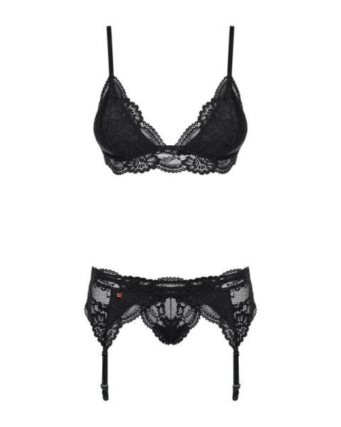 Bielizna-810-SEG-1 komplet 3-częściowy czarny L/XL