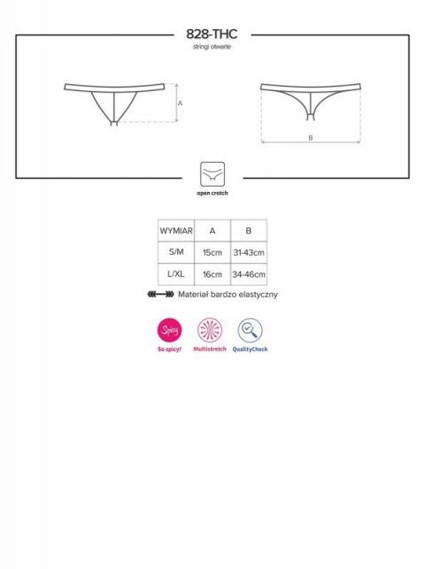 Bielizna-828-THC-1 stringi otwarte L/XL