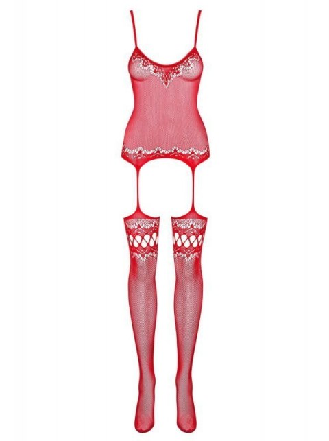 Bielizna-Bodystocking F214 czerwony S/M/L
