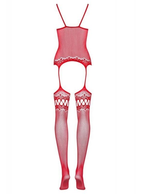 Bielizna-Bodystocking F214 czerwony S/M/L