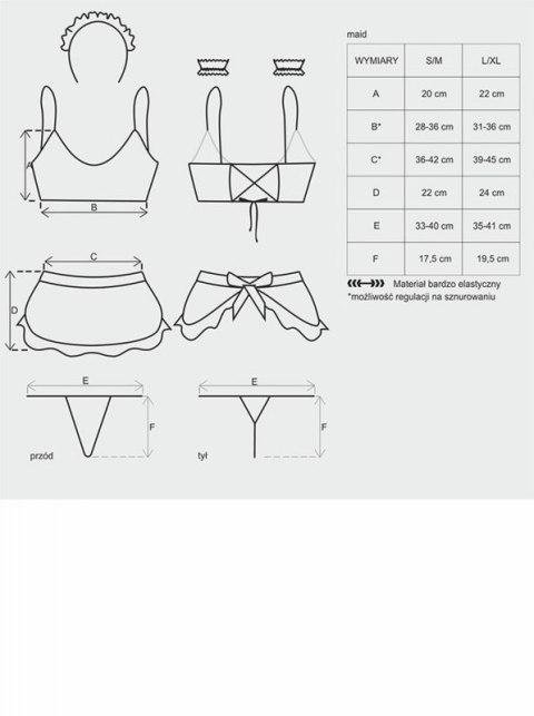 Bielizna-Maid kostium S/M
