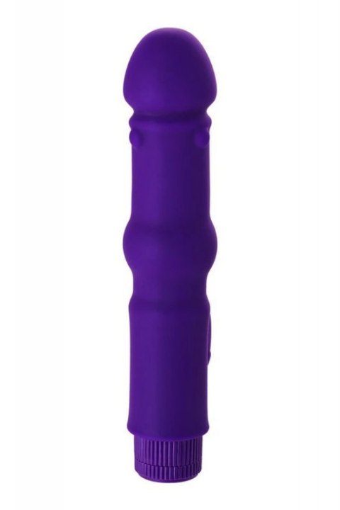 A-TOYS, Vibrator with clitoral stim, Silicone, Purple, 18 cm