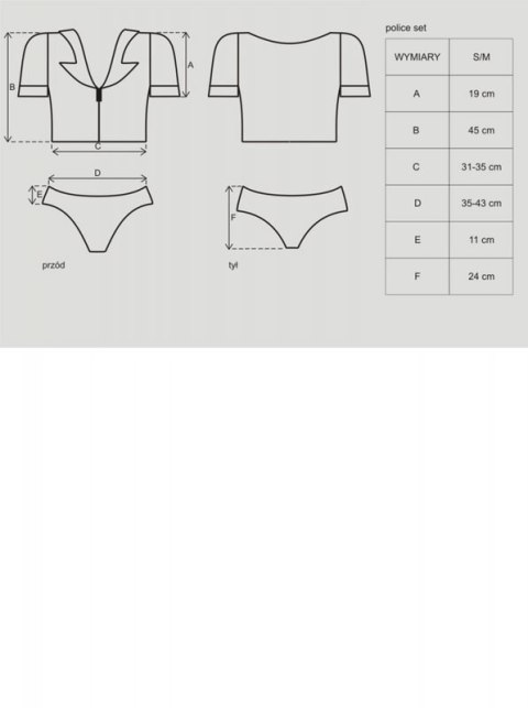 Bielizna-Police set kostium S/M