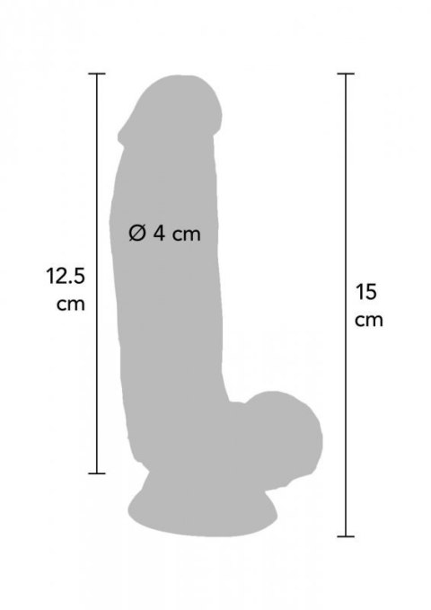 Dildo 6in. with Balls Vibrator Light skin tone
