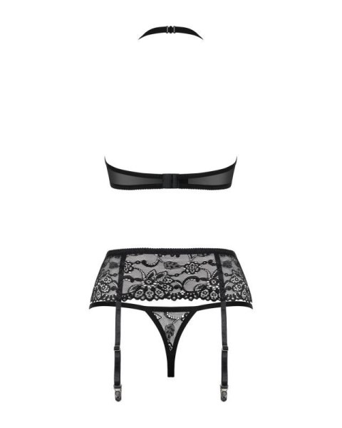 Bielizna-838-SEG-1 komplet 3-częściowy czarny S/M