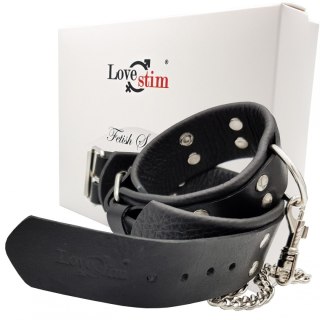 Skórzane kajdanki męskie na ręce z regulacją