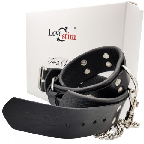 Skórzane kajdanki męskie na ręce z regulacją