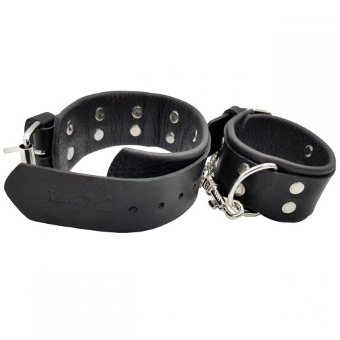Skórzane kajdanki męskie na ręce z regulacją