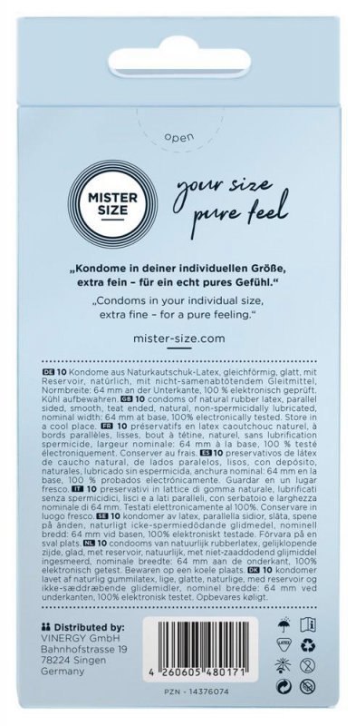 Mister Size 64mm pack of 10