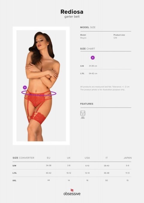 Bielizna-Rediosa pas do pończoch S/M