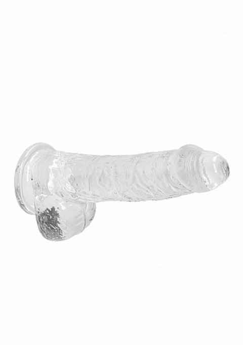 6"" / 15 cm Realistic Dildo With Balls - Transparent