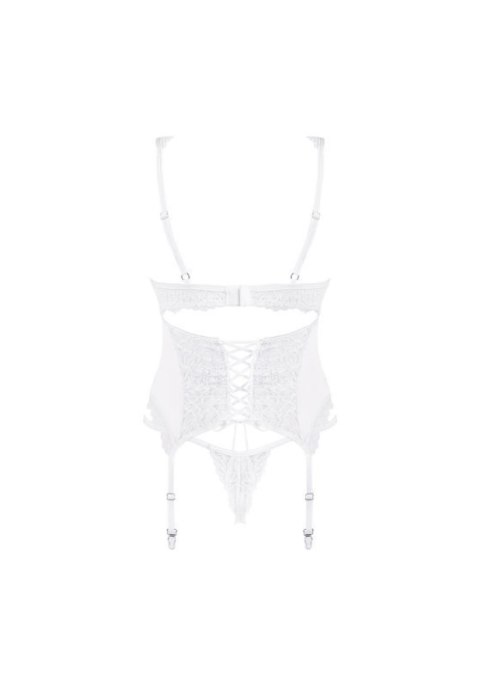 Bielizna-Amor Blanco gorset i stringi biały S/M