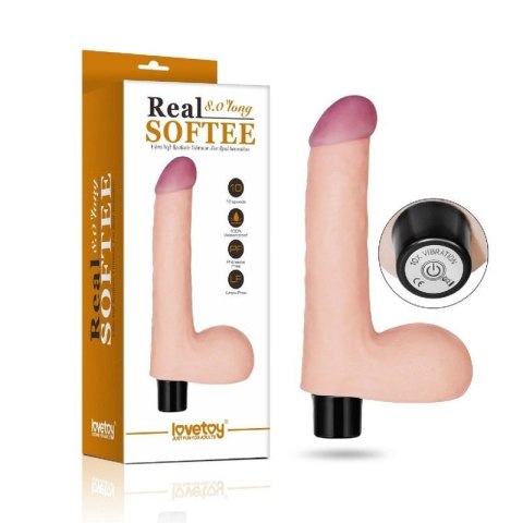 8"" REAL SOFTEE Vibrating Dildo