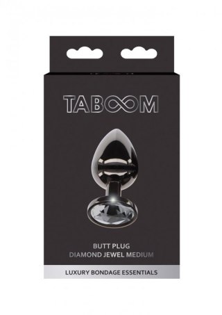 Butt Plug With Diamond Jewel M Black