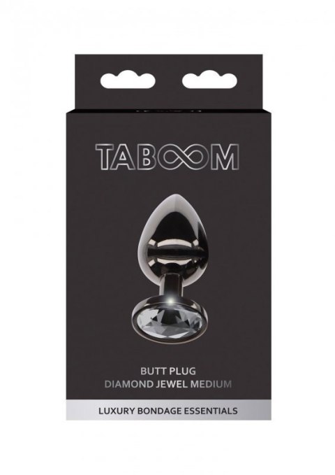 Butt Plug With Diamond Jewel M Black