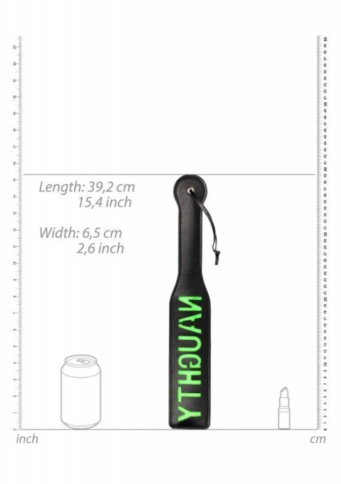 'Naughty'' Paddle - Glow in the Dark - Black/Neon Green