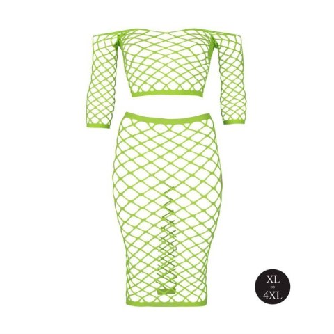 Long Sleeve Crop Top and Long Skirt XL/XXXXL