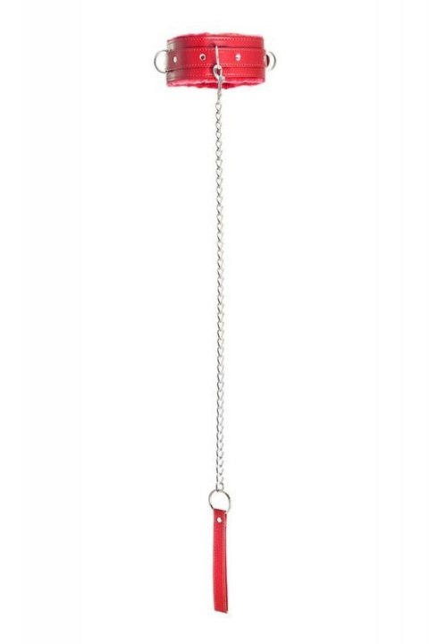 Anonymo collar, PU leather, red