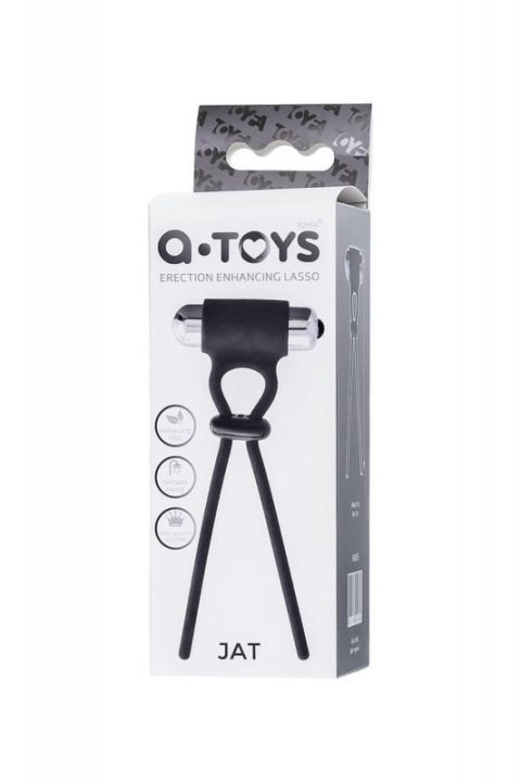 A-Toys Erection enhancing lasso Jat , black, silicone, 14cm