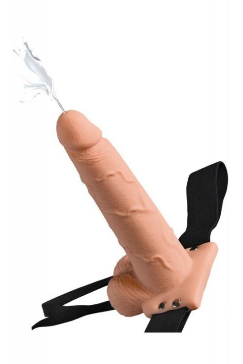 FETISH FANTASY SERIES 7 INCH SQUIRTING HOLLOW STRAP-ON LIGHT