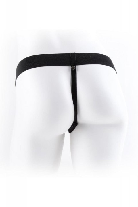 FETISH FANTASY SERIES 7 INCH VIBRATING HOLLOW STRAP-ON WITH BALLS LIGHT