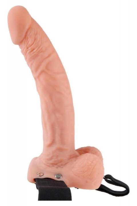 FETISH FANTASY SERIES 9 INCH HOLLOW STRAP-ON WITH BALLS LIGHT