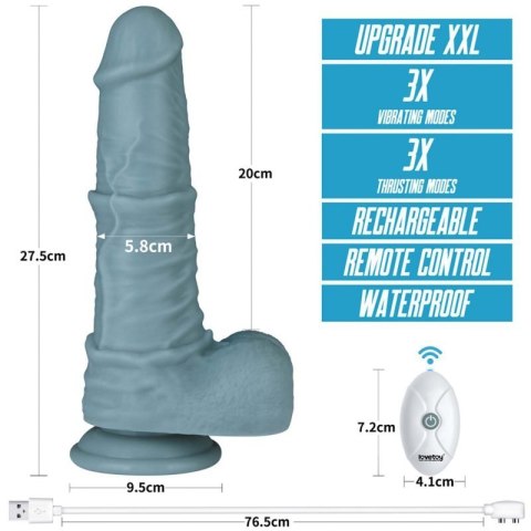 11'' Rechargeable Thrusting and Vibrating Silicone Dildo with Remote