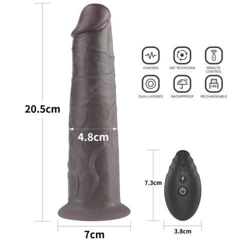 8.0'' Dual Layered Platinum Silicone Rotator