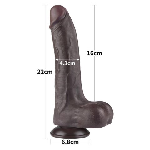 8.5'' Sliding Skin Dual Layer Dong Black