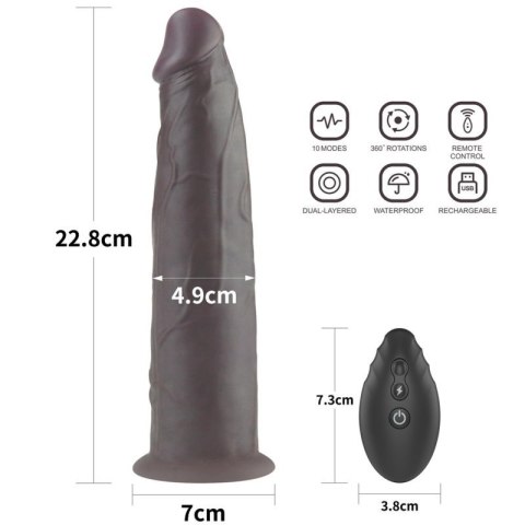 9.0'' Dual Layered Platinum Silicone Rotator