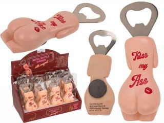 Metalowy Otwieracz do Butelek z Magnesem - Kiss My Ass