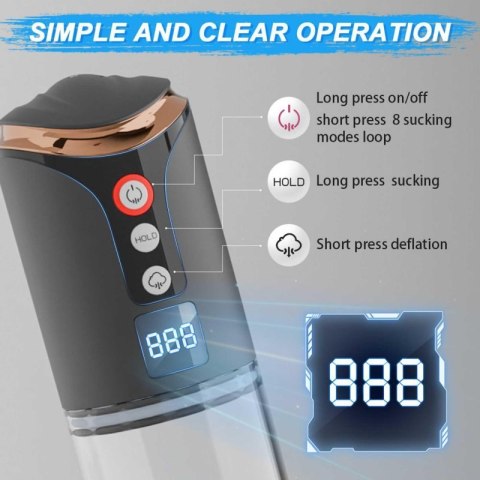 Automatic Pump - 8 sucking modes,
counting mode