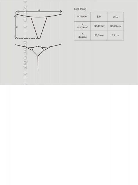 Bielizna-Luiza stringi białe L/XL