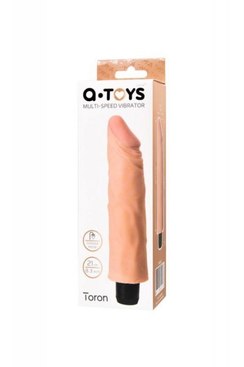 A-TOYS, Realistic vibrator, TPE, Multi-speed, 19 cm