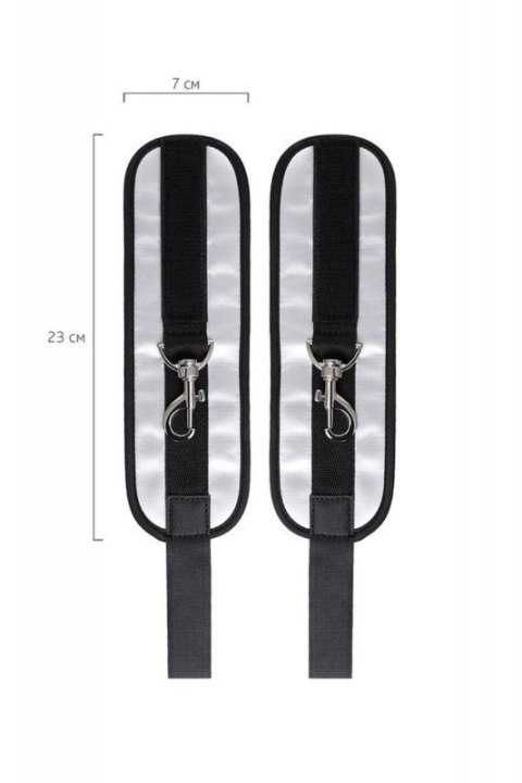 Anonymo hand clamps, polyester, silver, 23 cm