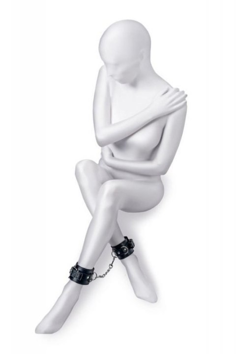 Anonymo handcuffs, PU leather, black, 26.5 cm