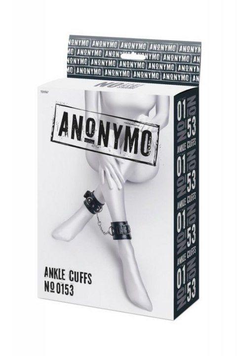 Anonymo handcuffs, PU leather, black, 26.5 cm