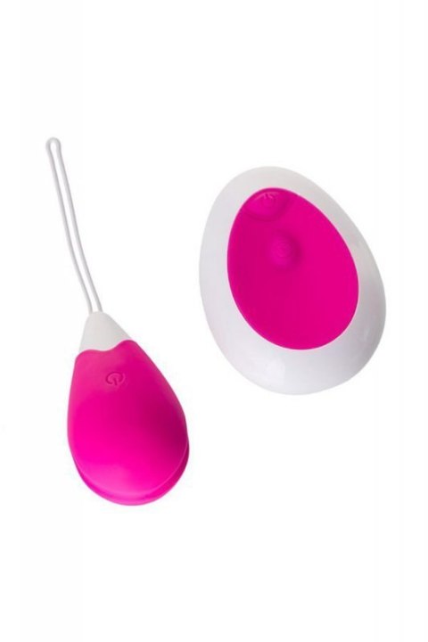 A-TOYS, Vibrating egg with remote control, silicone, pink and white, 12 cm