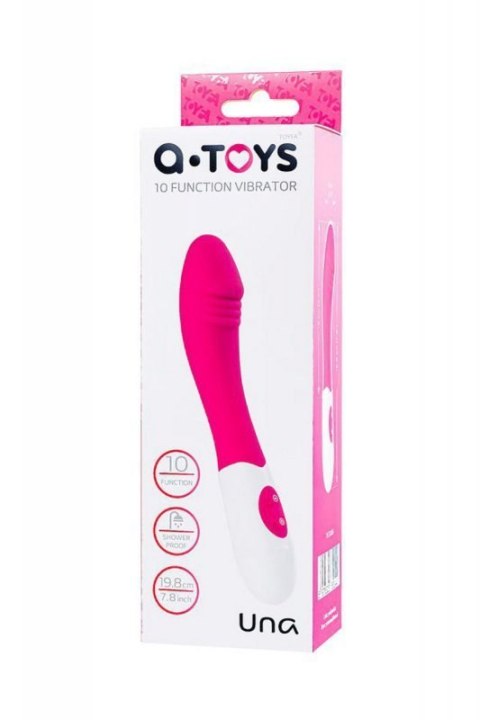 A-TOYS, Vibrator Una, Silicone, Pink, 19.8 cm