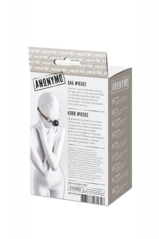 Anonymo gag, ABS plastic, black, 64 cm