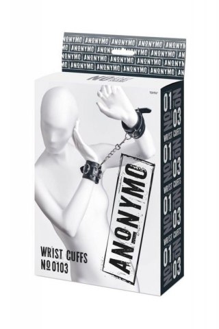 Anonymo handcuffs, PU leather, black
