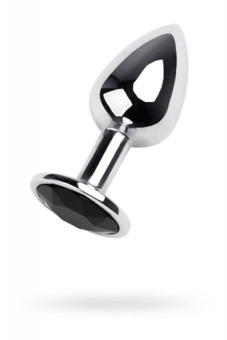 Metal by TOYFA, Anal rhinestone , metal, silver, with tourmaline crystal, 7 cm, O 2.8 cm, 50 g