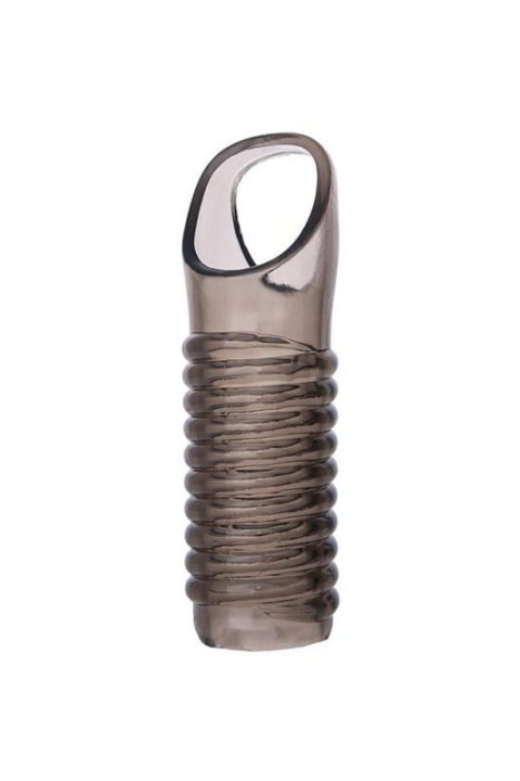 ToyFa XLover, Penis sleeve, for enlargement, TPE, transparent black, 11 cm