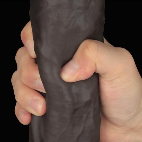 14.5'' Dual Layered Bendable Silicone Cock XXL(Black)
