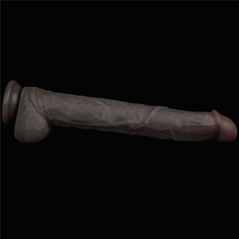 14.5'' Dual Layered Bendable Silicone Cock XXL(Black)